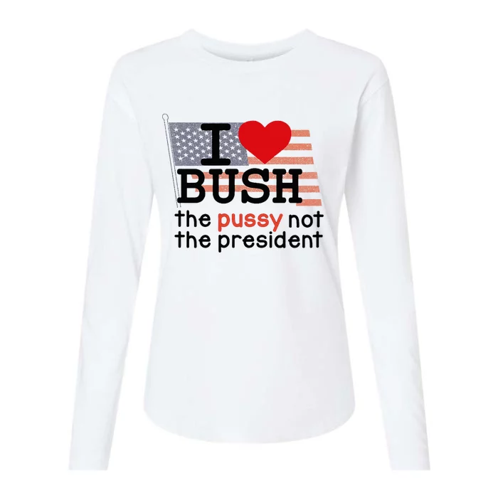 I Love Bush Womens Cotton Relaxed Long Sleeve T-Shirt