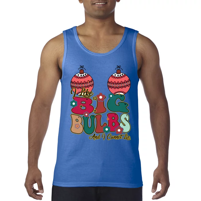 I Like Big Bulbs I Can Not Lie Christmas Couple Matching Cute Gift Tank Top