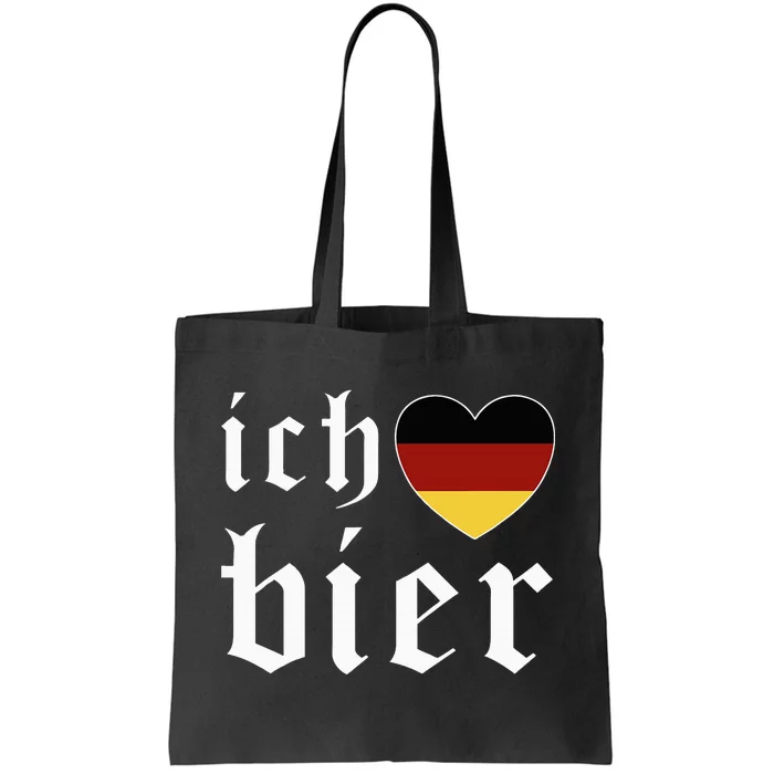 Ich Liebe Bier German Flag Oktoberfest Costume Beer Festival Tote Bag