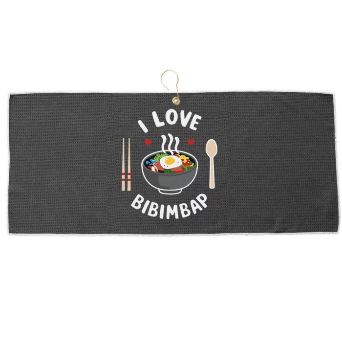 I Love Bibimbap Korean Food Heart Chopsticks Large Microfiber Waffle Golf Towel