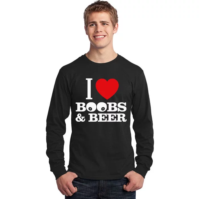 I Love Boobs And Beer Tall Long Sleeve T-Shirt