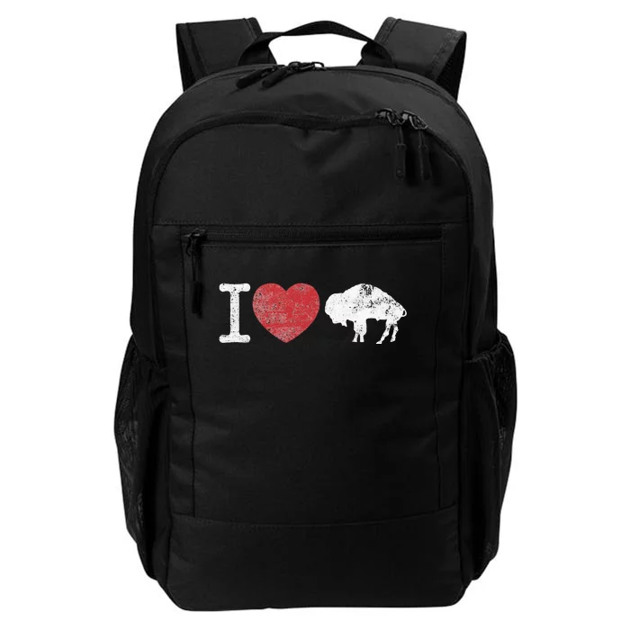 I Love Buffalo Vintage Buffalo With Bison Daily Commute Backpack