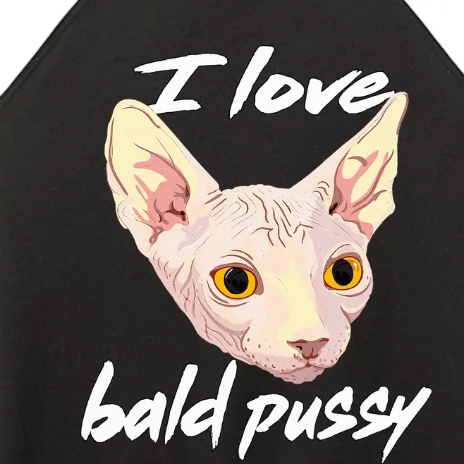 I Love Bald Pussy Adult Humor Dirty Pun Joke Women’s Perfect Tri Rocker Tank