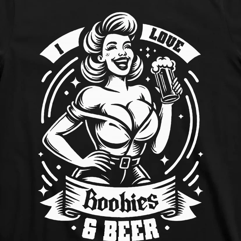 I Love Boobies And Beer Funny Humorous T-Shirt