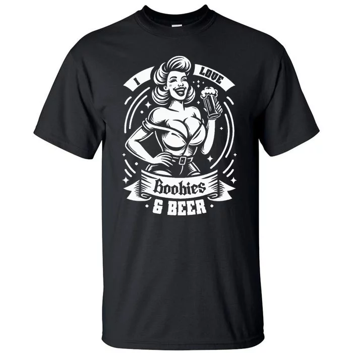 I Love Boobies And Beer Funny Humorous Tall T-Shirt