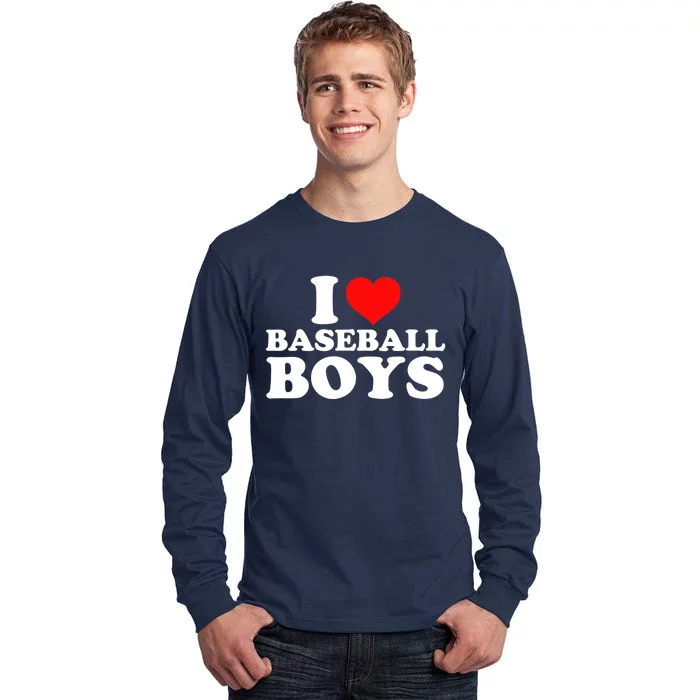 I Love Baseball Tall Long Sleeve T-Shirt