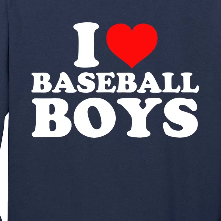 I Love Baseball Tall Long Sleeve T-Shirt