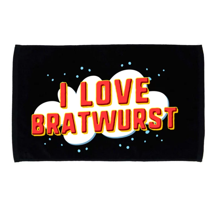 I Love Bratwurst Gift Microfiber Hand Towel