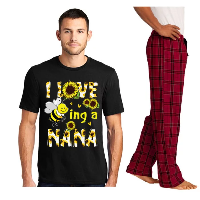 I Love Being A Nana Sunflower Bee Mother's Day Pajama Set