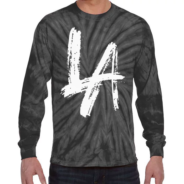 Interlocking La Brush Design Los Angeles California Tie-Dye Long Sleeve Shirt