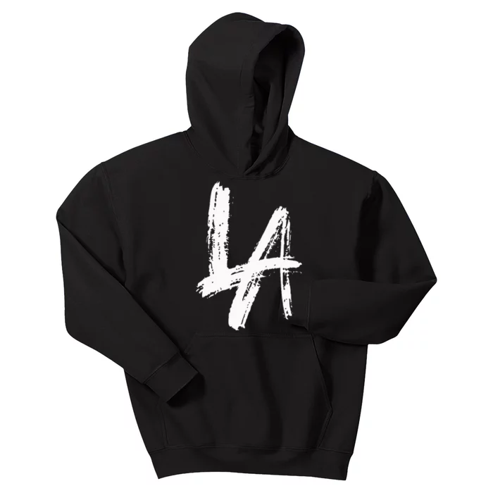 Interlocking La Brush Design Los Angeles California Kids Hoodie