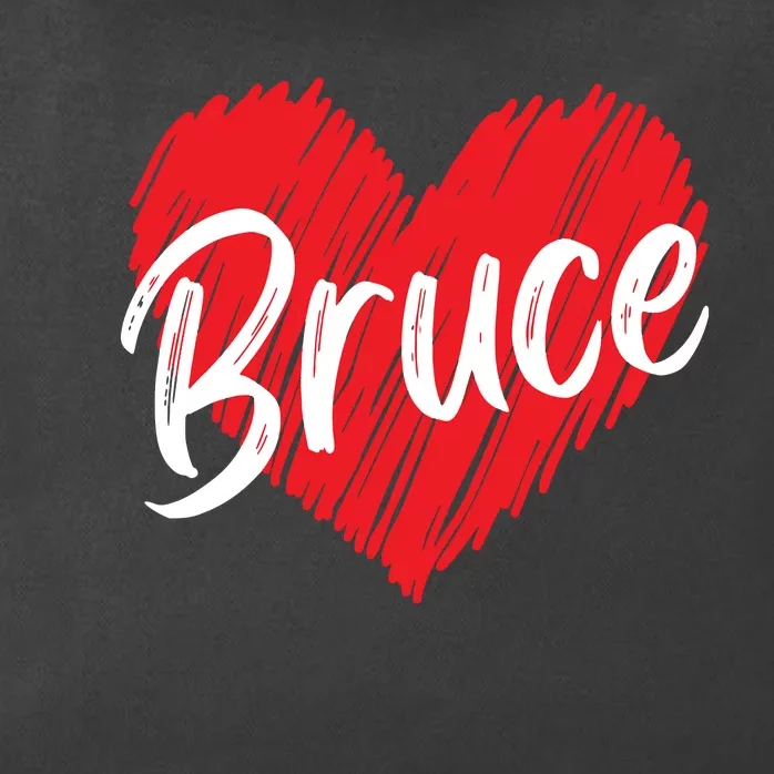 I Love Bruce Heart Funny Bruce Zip Tote Bag