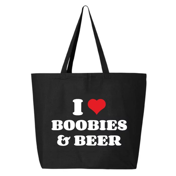 I Love Boobies And Beer Funny Humorous 25L Jumbo Tote