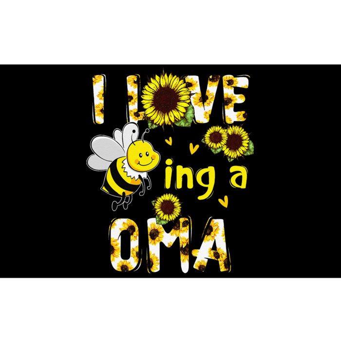 I Love Being A Oma Sunflower Bee Funny Mother's Day Bumper Sticker