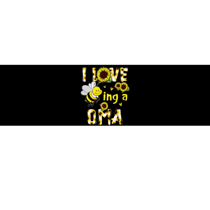 I Love Being A Oma Sunflower Bee Funny Mother's Day Bumper Sticker