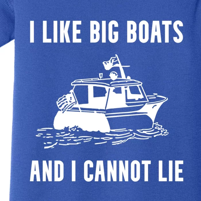 I Like Boats Funny Boat Lover Boater Dad Fishing Boating Gift Baby Bodysuit