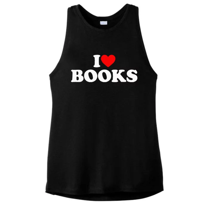 I Love Books Ladies Tri-Blend Wicking Tank