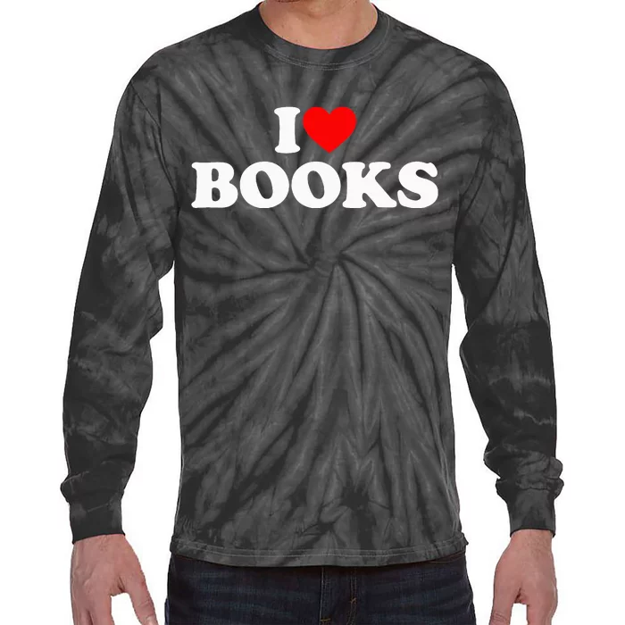 I Love Books Tie-Dye Long Sleeve Shirt