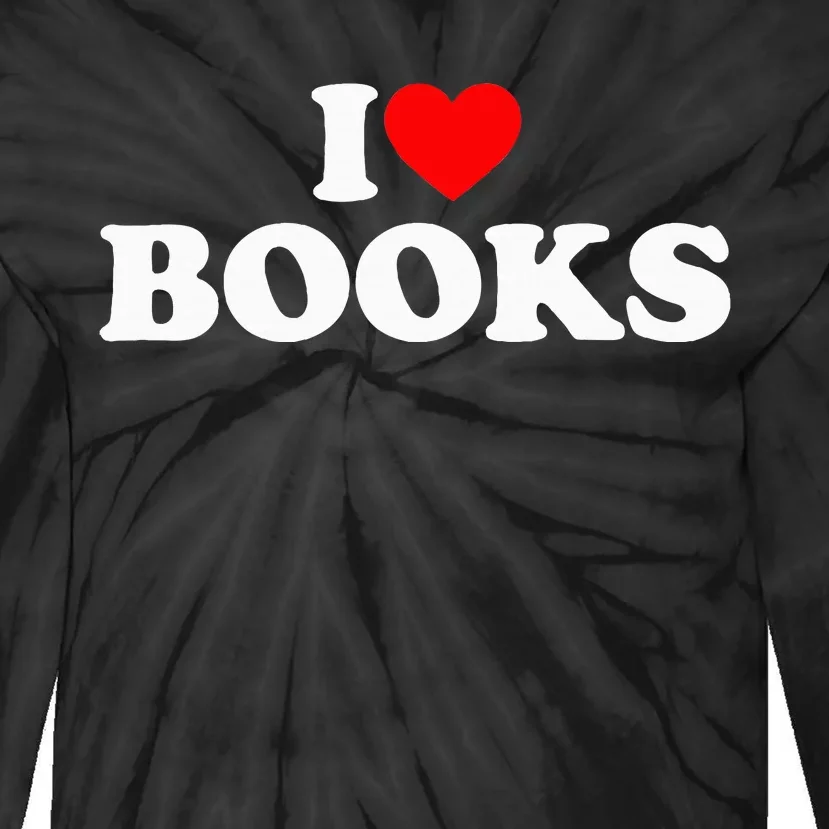 I Love Books Tie-Dye Long Sleeve Shirt