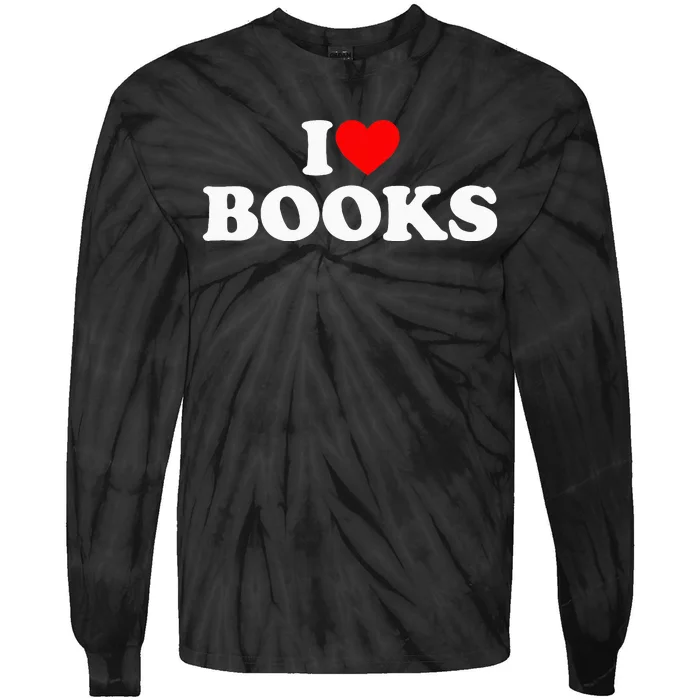 I Love Books Tie-Dye Long Sleeve Shirt