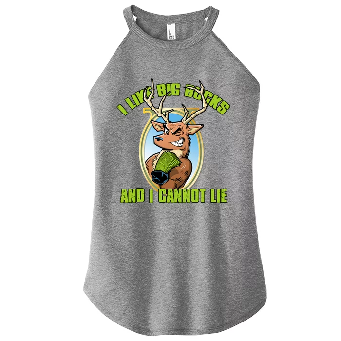 I Like Big Bucks And I Cannot Lie Funny Buck Deer Hunters Gift Women’s Perfect Tri Rocker Tank