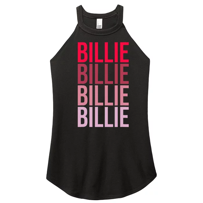 I Love Billie First Name Billie Women’s Perfect Tri Rocker Tank