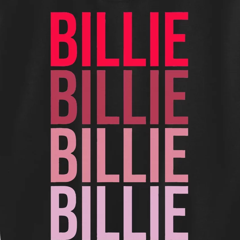 I Love Billie First Name Billie Kids Sweatshirt