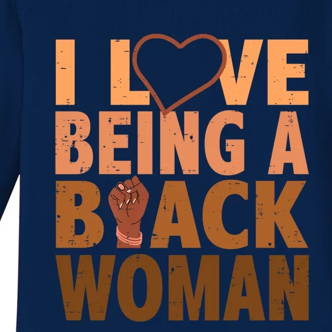 I Love Being A Black African Black History Month Gift Baby Long Sleeve Bodysuit