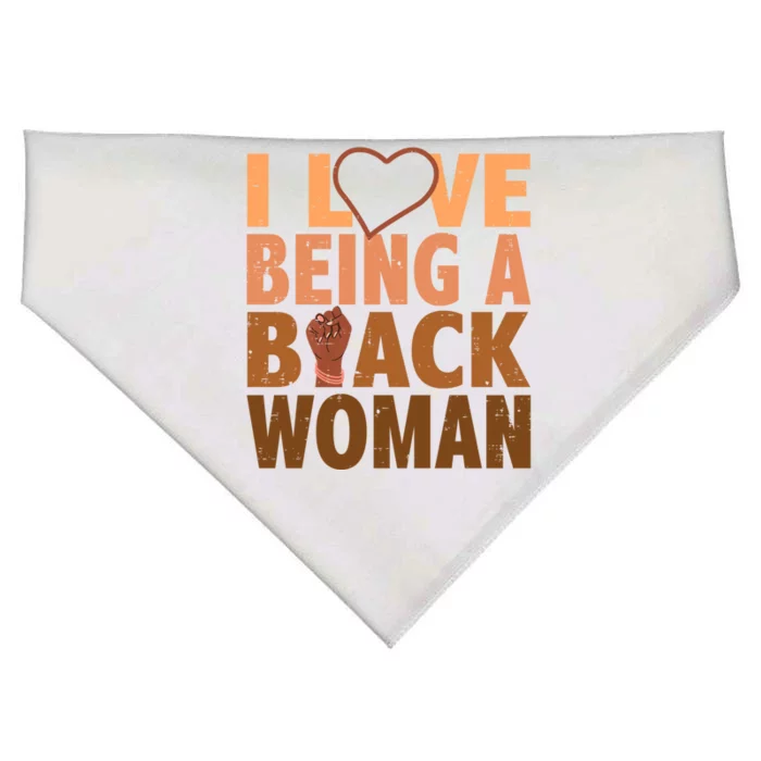 I Love Being A Black African Black History Month Gift USA-Made Doggie Bandana