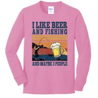 I Like Beer Fishing and Maybe 3 People Funny Fisher Vintage T-Shirt
