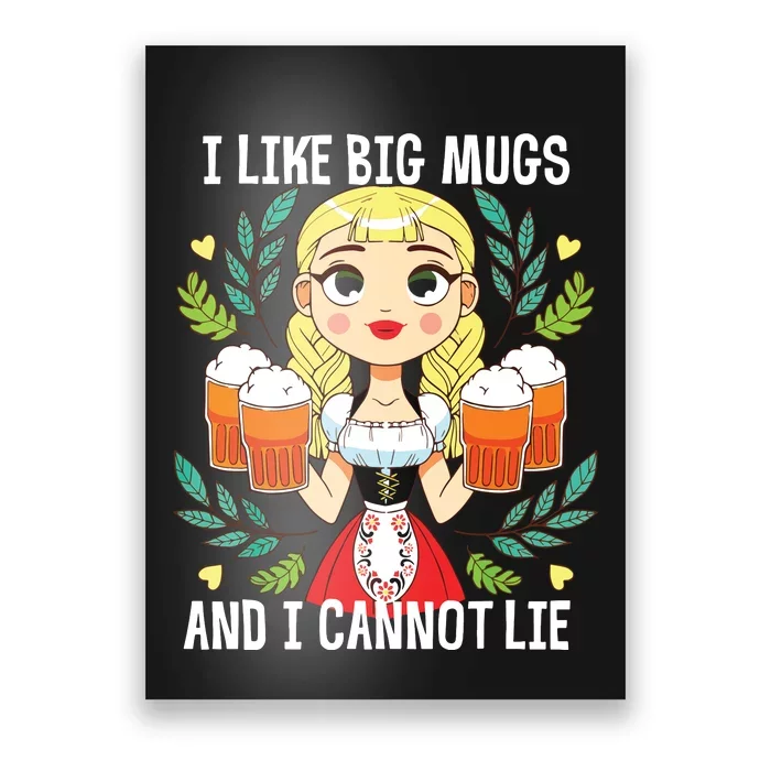 I Like Big Mugs Oktoberfest Bavarian Munich Beer Festival Poster