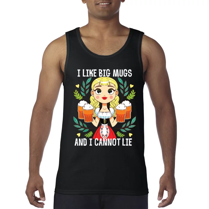 I Like Big Mugs Oktoberfest Bavarian Munich Beer Festival Tank Top