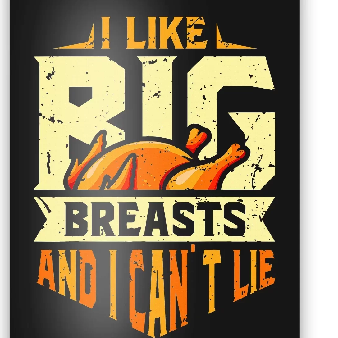 I Like Big Breasts And I Cant Lie Funny Thanksgiving Adults Poster