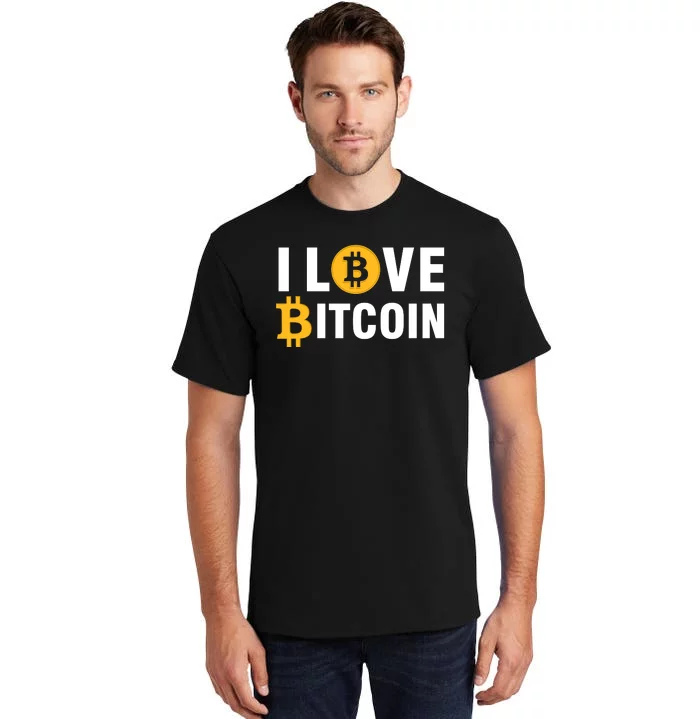 I Love Bitcoin Tall T-Shirt