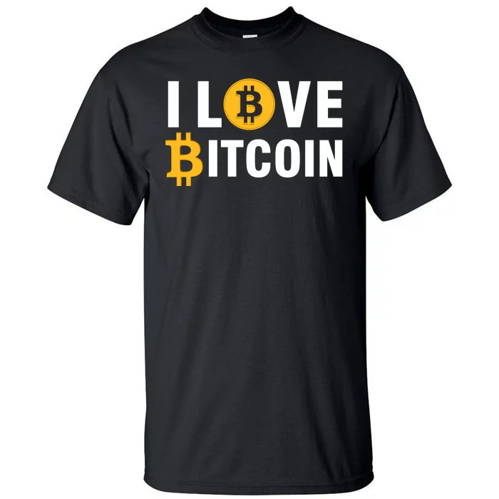 I Love Bitcoin Tall T-Shirt