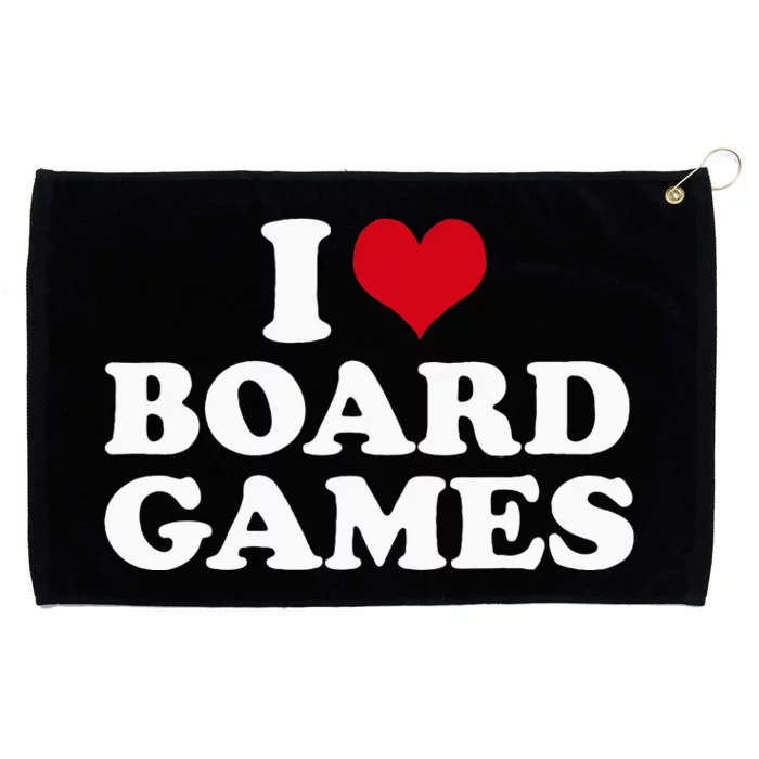 I Love Board Games Grommeted Golf Towel