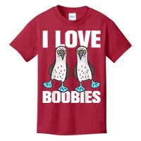 I Love Boobies Blue Footed Boobie Bird Kids T-Shirt