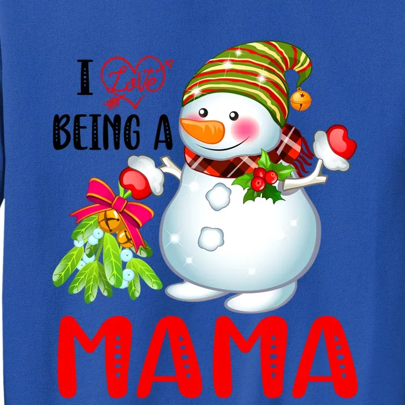 I Love Being A Mama Xmas Snow Scarf Christmas Lover Gift Sweatshirt