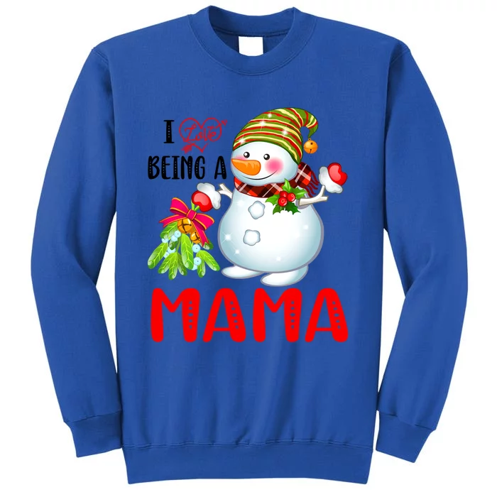 I Love Being A Mama Xmas Snow Scarf Christmas Lover Gift Sweatshirt