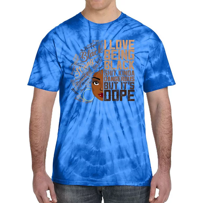 I Love Being Black African American Melanin Gift Tie-Dye T-Shirt