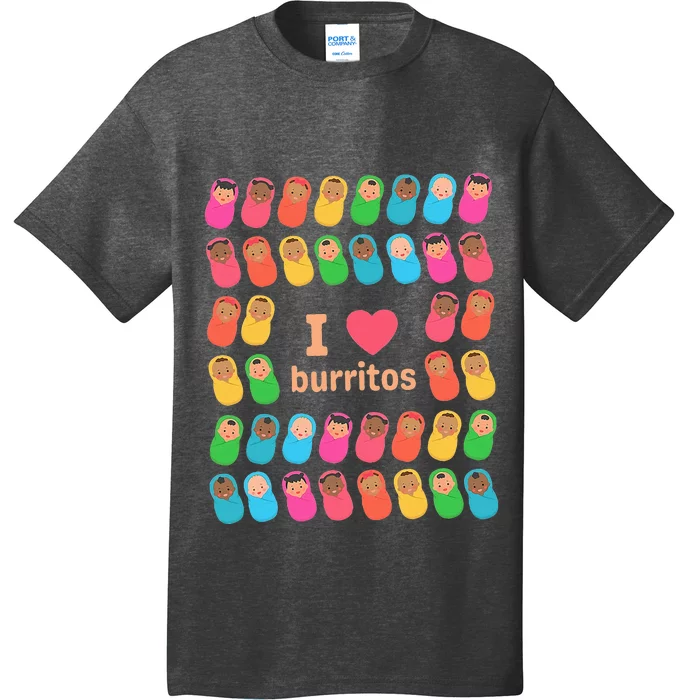 I Love Burritos Nicu Nurse Infant Care Specialist Newborn T-Shirt