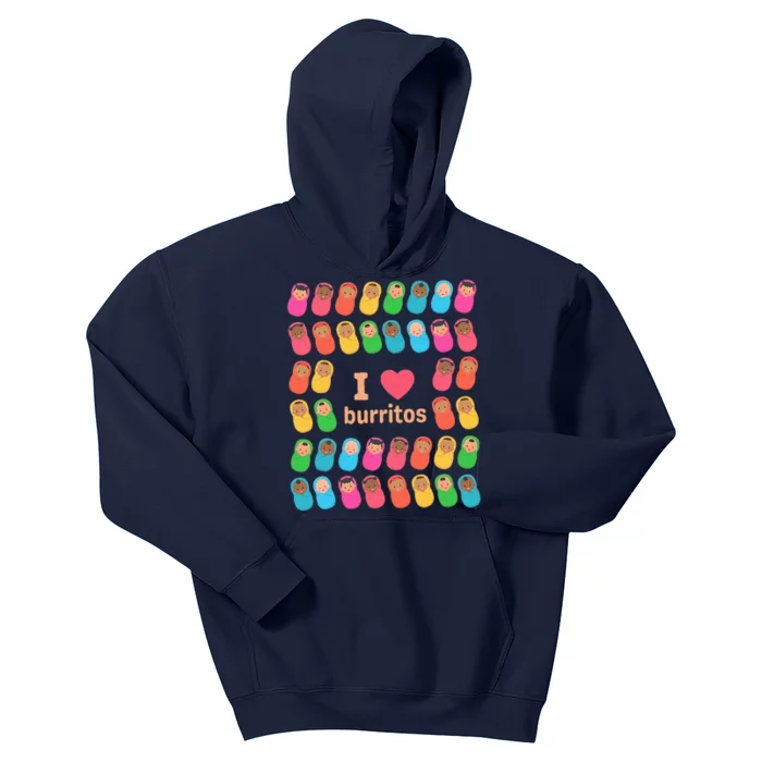 I Love Burritos Nicu Nurse Infant Care Specialist Newborn Kids Hoodie