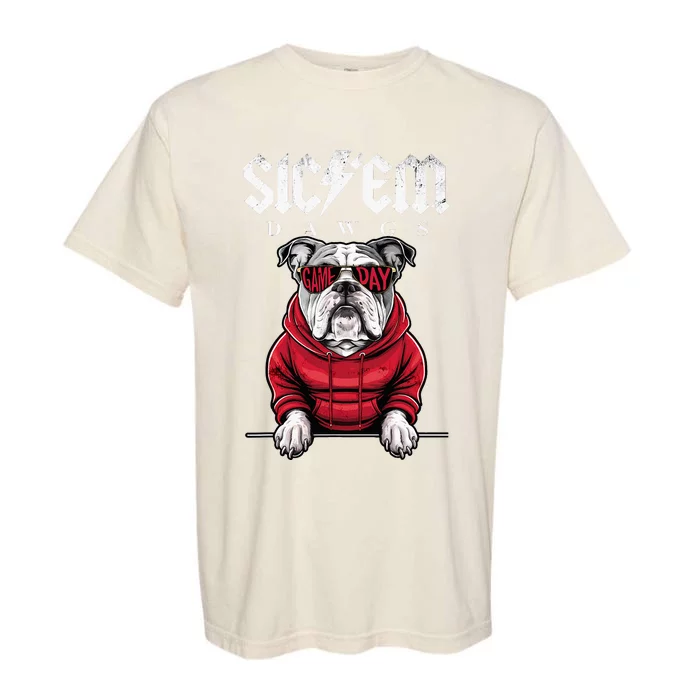 I Love Bulldog Proud Name Vintage Game Day Garment-Dyed Heavyweight T-Shirt