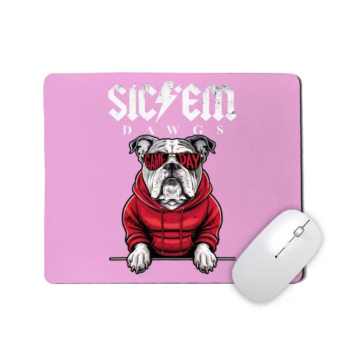 I Love Bulldog Proud Name Vintage Game Day Mousepad