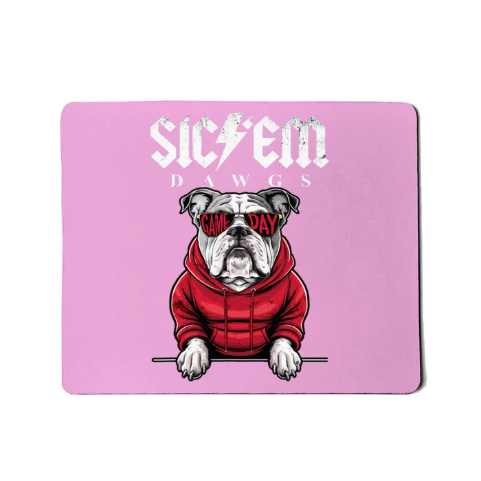 I Love Bulldog Proud Name Vintage Game Day Mousepad