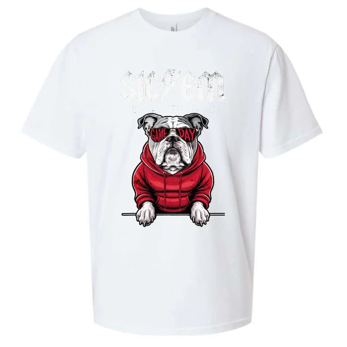 I Love Bulldog Proud Name Vintage Game Day Sueded Cloud Jersey T-Shirt