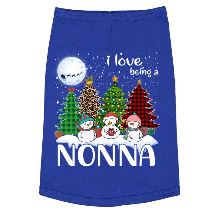 I Love Being A Nonna Snow Xmas Leopard Tree Christmas Gift Doggie Tank