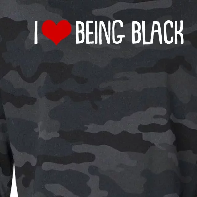 I Love Being Black Gift Cropped Pullover Crew