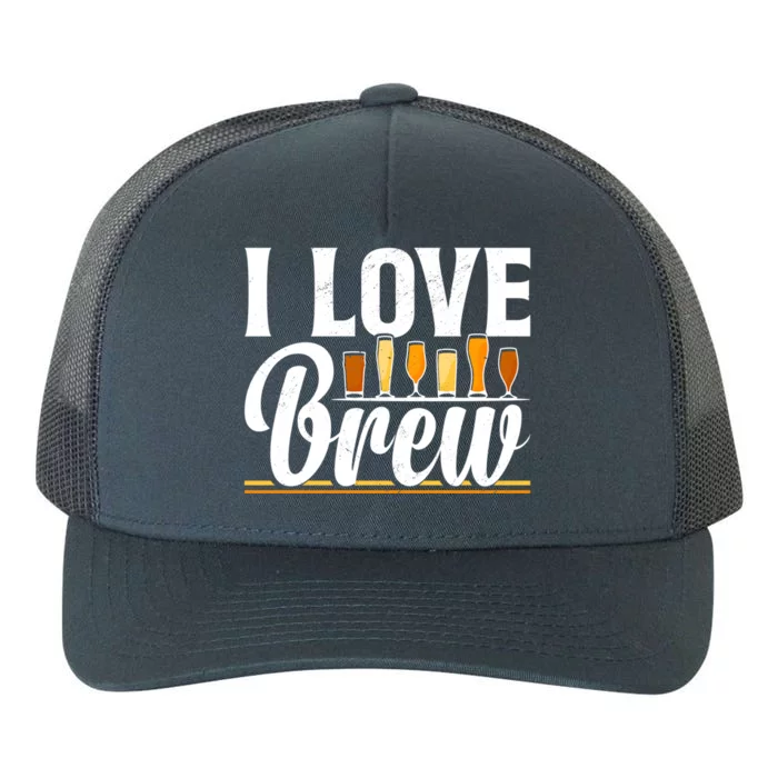 I Love Brew Valentine's Day Brewing Hobbyist Beer Fanatic Cool Gift Yupoong Adult 5-Panel Trucker Hat