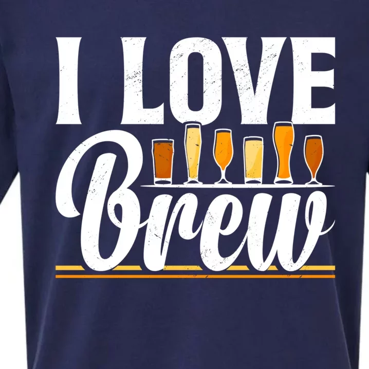 I Love Brew Valentine's Day Brewing Hobbyist Beer Fanatic Cool Gift Sueded Cloud Jersey T-Shirt